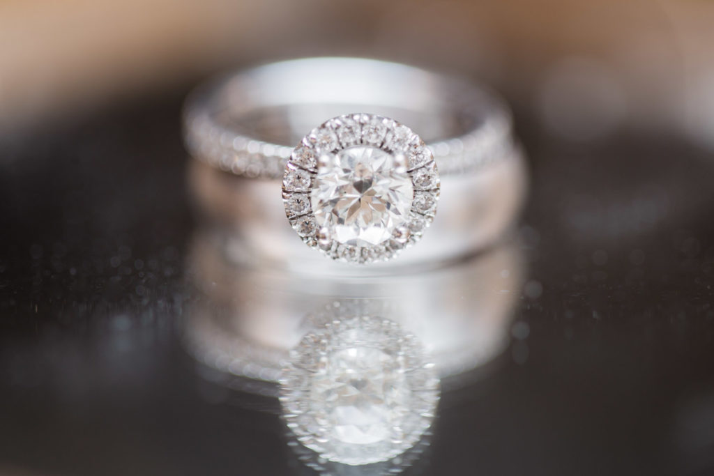 Diamond wedding ring shot