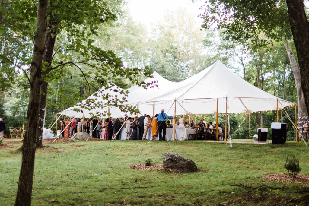 Tented backyard wedding